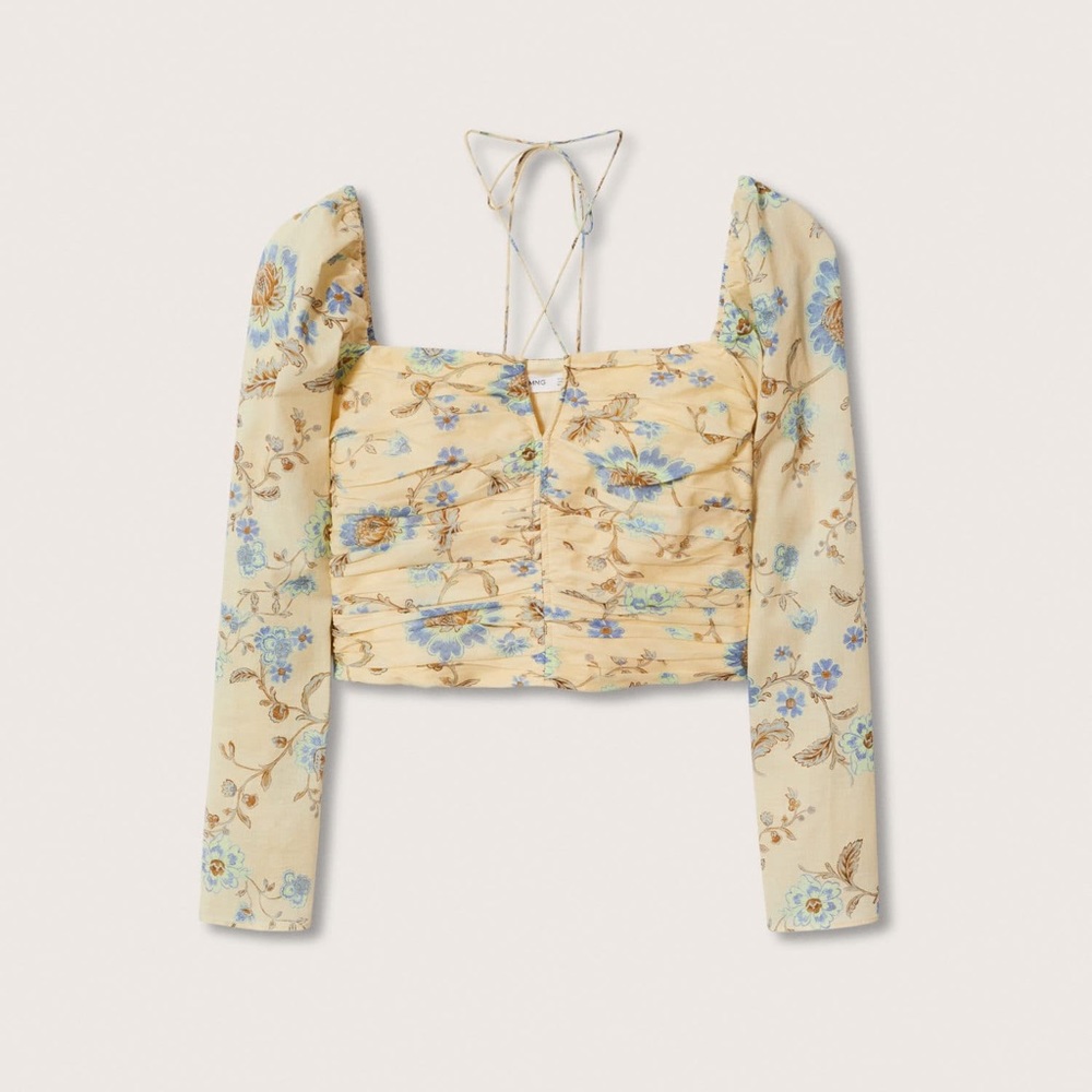 NWT Sustainable cotton crop top long-sleeve